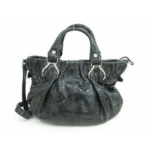 Celine Bag Python Crossbody Pillow Embossed Small 2WAY Black